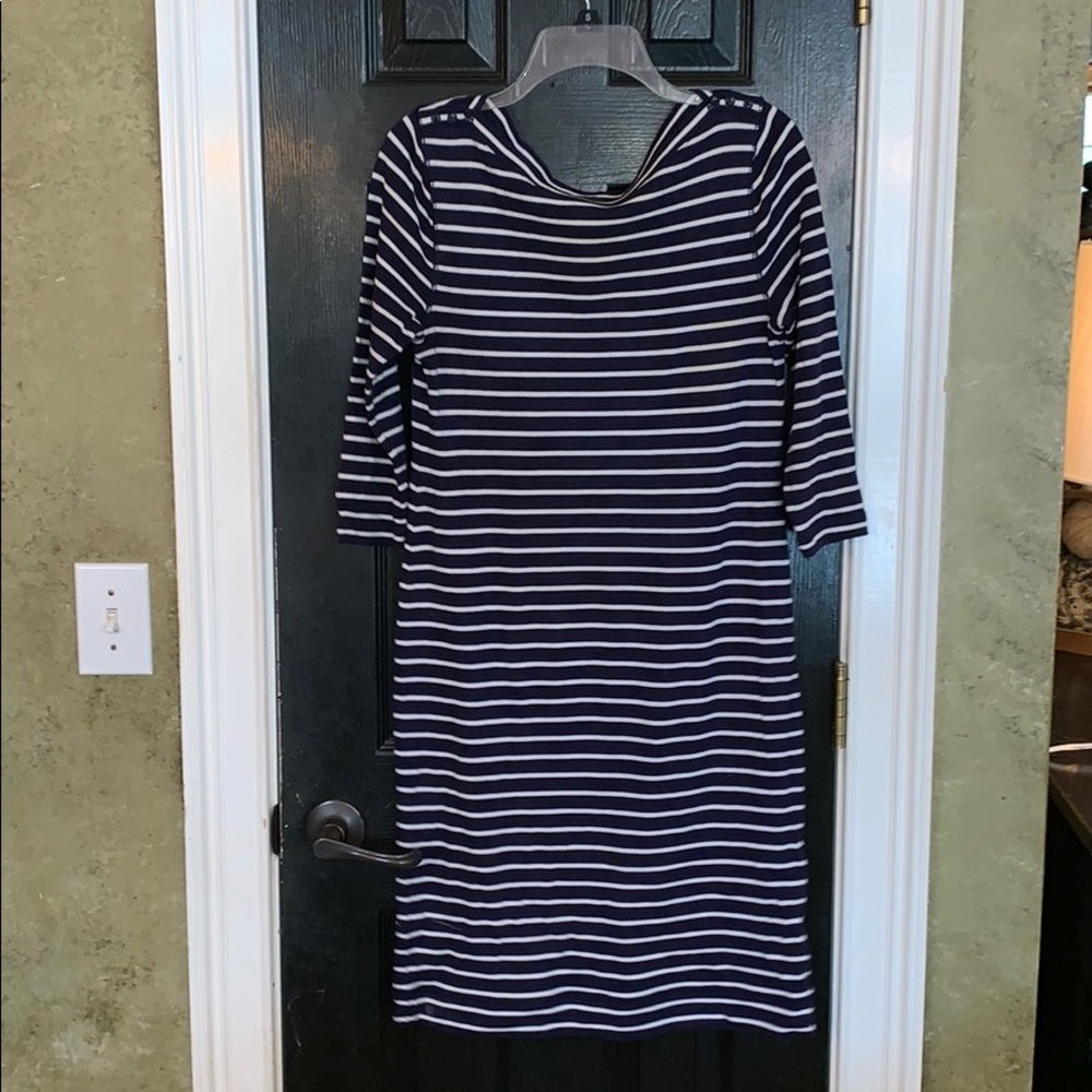 Ralph Lauren Navy striped dress small